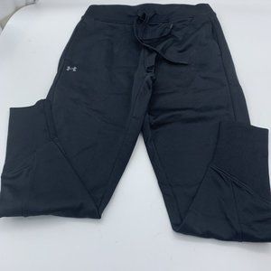 Under Armour Mens Sweat Pants Small Black Drawstring Pockets ColdGear